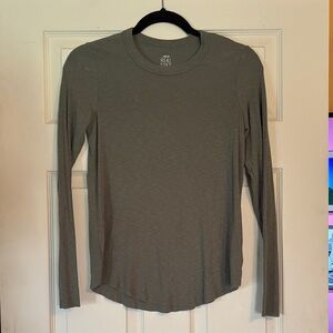 Aerie Real Soft Olive Long Sleeve Top